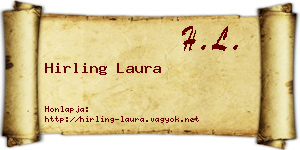 Hirling Laura névjegykártya